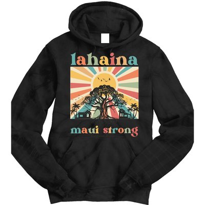 Lahaina Maui Strong Fundraiser Maui Fire Tie Dye Hoodie