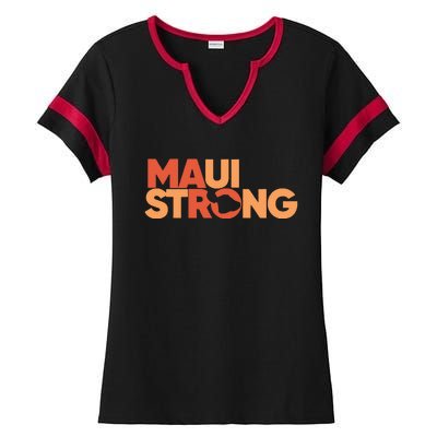 Lahaina Maui Strong Fundraiser Maui Fire Ladies Halftime Notch Neck Tee