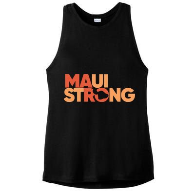 Lahaina Maui Strong Fundraiser Maui Fire Ladies PosiCharge Tri-Blend Wicking Tank