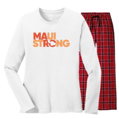 Lahaina Maui Strong Fundraiser Maui Fire Women's Long Sleeve Flannel Pajama Set 