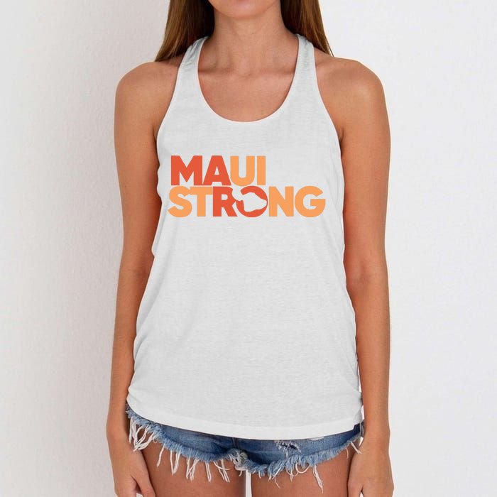 Lahaina Maui Strong Fundraiser Maui Fire Women's Knotted Racerback Tank