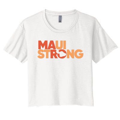 Lahaina Maui Strong Fundraiser Maui Fire Women's Crop Top Tee