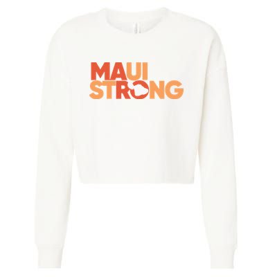 Lahaina Maui Strong Fundraiser Maui Fire Cropped Pullover Crew
