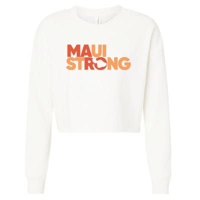 Lahaina Maui Strong Fundraiser Maui Fire Cropped Pullover Crew