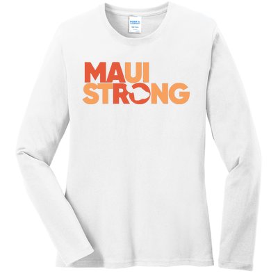 Lahaina Maui Strong Fundraiser Maui Fire Ladies Long Sleeve Shirt