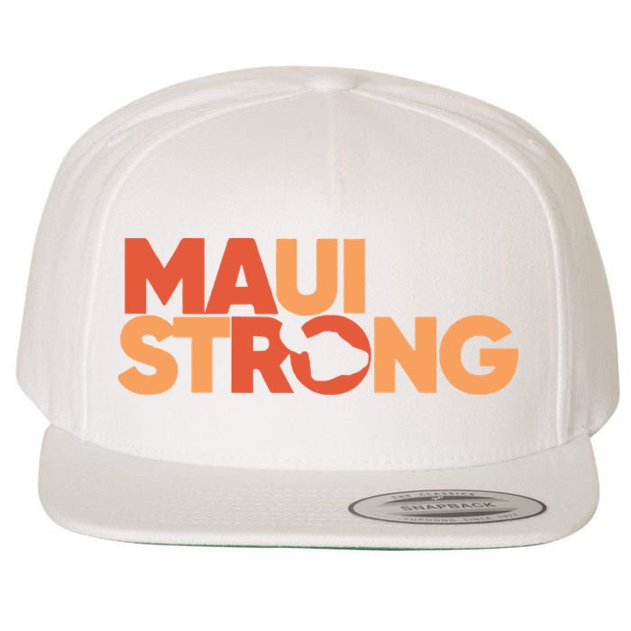 Lahaina Maui Strong Fundraiser Maui Fire Wool Snapback Cap