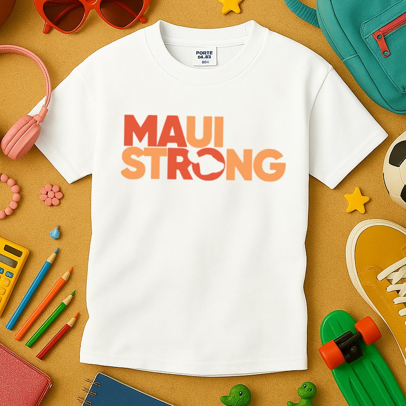 Lahaina Maui Strong Fundraiser Maui Fire Kids T-Shirt