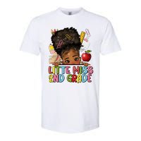 Little Miss Second Grade Back To School Messy Bun Afro Girl Softstyle CVC T-Shirt