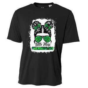 Little Miss Shenanigans St Patricks Day Cooling Performance Crew T-Shirt