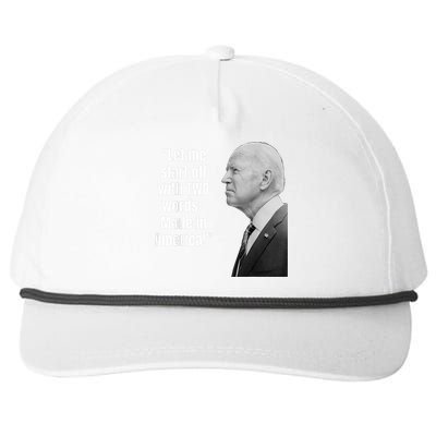 Let Me Start Off With Two Words: MADE IN AMERICA AntiBiden Snapback Five-Panel Rope Hat