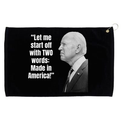 Let Me Start Off With Two Words: MADE IN AMERICA AntiBiden Grommeted Golf Towel