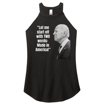 Let Me Start Off With Two Words: MADE IN AMERICA AntiBiden Women’s Perfect Tri Rocker Tank