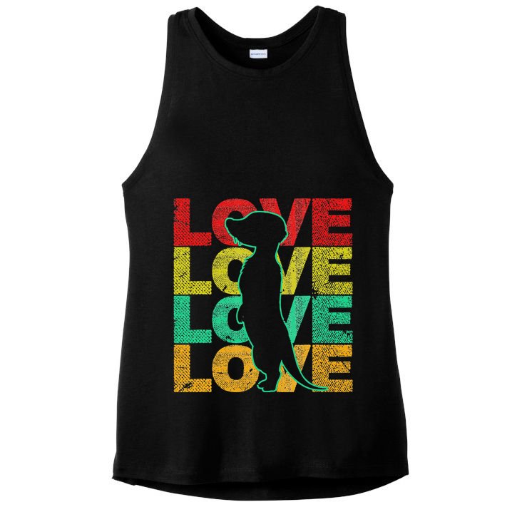 Love Meerkat Suricate Wilderness Africa Animals Zoo Wildlife Ladies PosiCharge Tri-Blend Wicking Tank