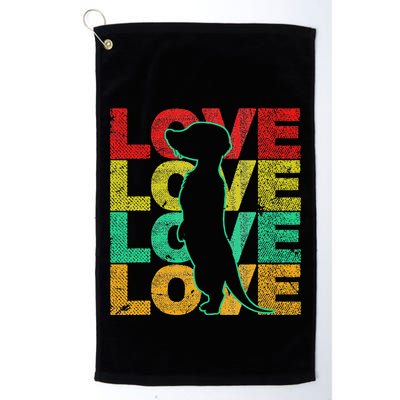 Love Meerkat Suricate Wilderness Africa Animals Zoo Wildlife Golf Towel