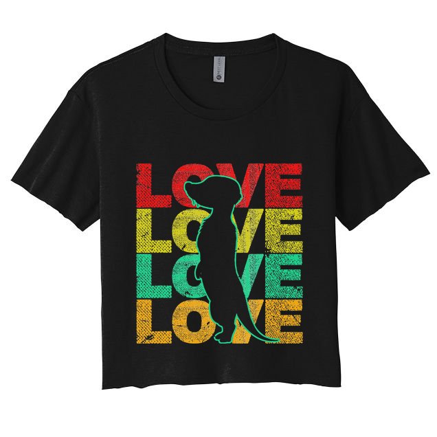 Love Meerkat Suricate Wilderness Africa Animals Zoo Wildlife Crop Top
