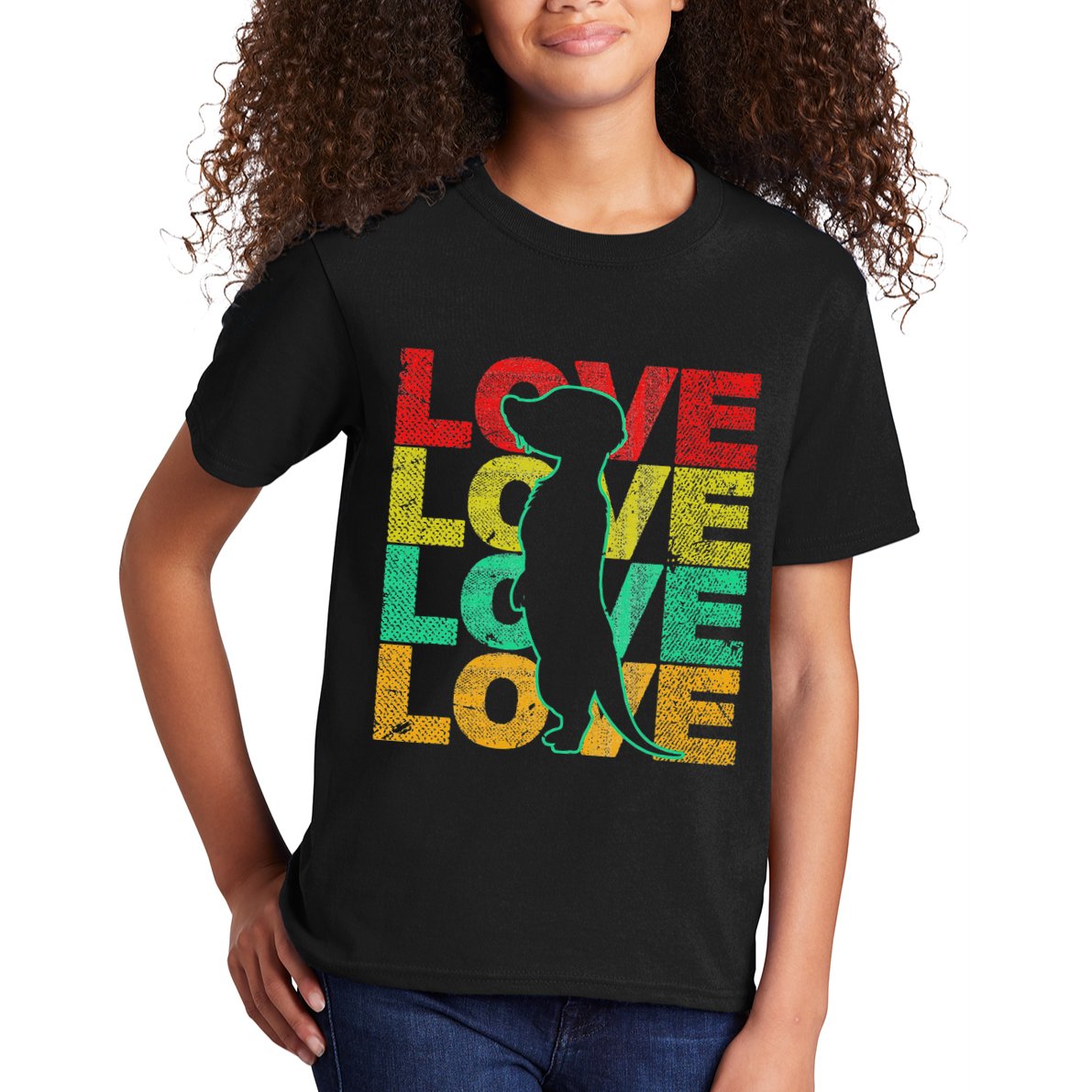 Love Meerkat Suricate Wilderness Africa Animals Zoo Wildlife Kids T-Shirt