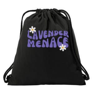 Lavender Menace Sapphic Lesbian Sapphic Queer Lesbian Pride LGBT LGBTQ Drawstring Bag