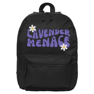 Lavender Menace Sapphic Lesbian Sapphic Queer Lesbian Pride LGBT LGBTQ 16 in Basic Backpack