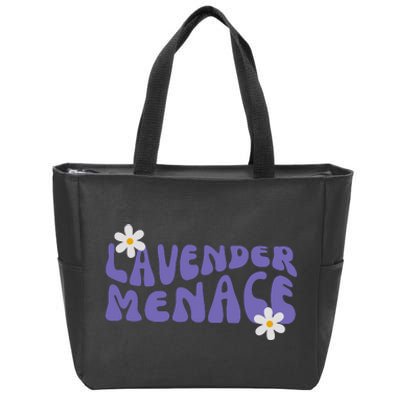 Lavender Menace Sapphic Lesbian Sapphic Queer Lesbian Pride LGBT LGBTQ Zip Tote Bag