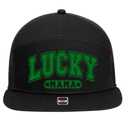 Lucky Mama St Patricks Day 7 Panel Mesh Trucker Snapback Hat