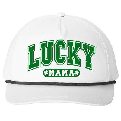 Lucky Mama St Patricks Day Snapback Five-Panel Rope Hat