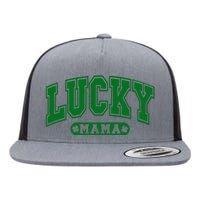 Lucky Mama St Patricks Day Flat Bill Trucker Hat