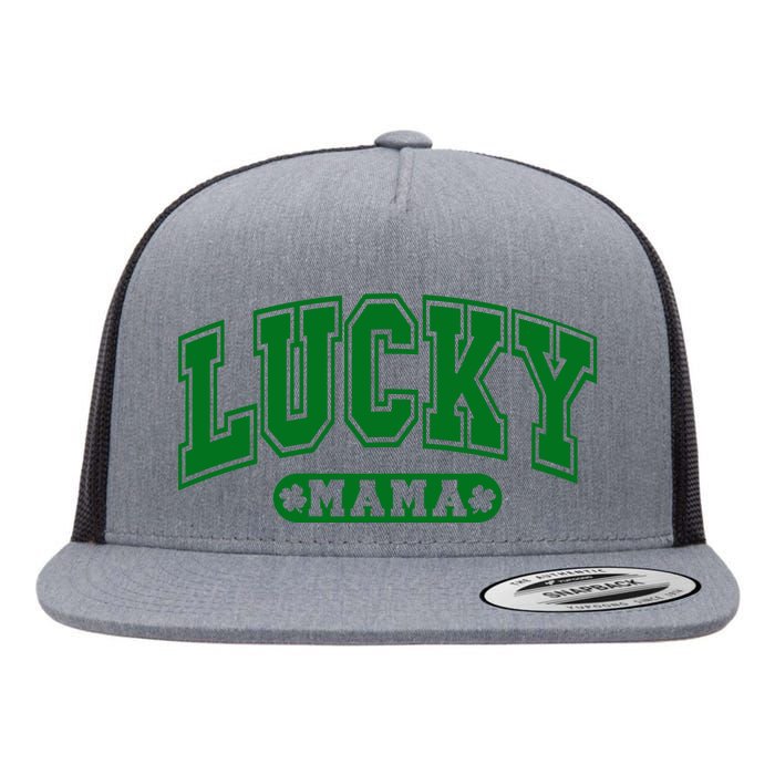 Lucky Mama St Patricks Day Flat Bill Trucker Hat