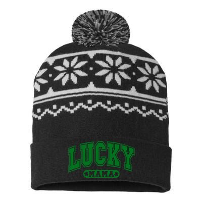 Lucky Mama St Patricks Day USA-Made Snowflake Beanie