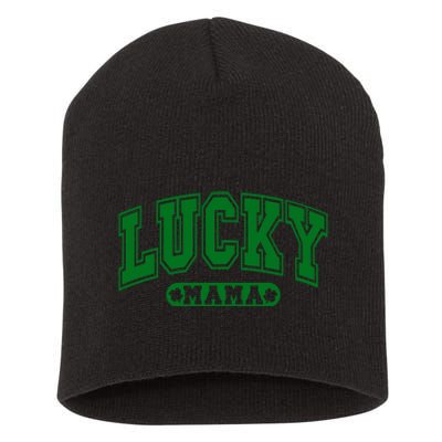 Lucky Mama St Patricks Day Short Acrylic Beanie