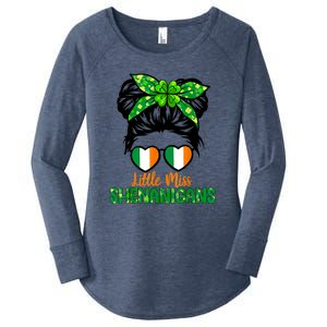 Little Miss Shenanigans St Patricks Day Women's Perfect Tri Tunic Long Sleeve Shirt