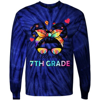 Little Miss Seventh Grade Back To School 7th Grade Girl Gift Tie-Dye Long Sleeve Shirt