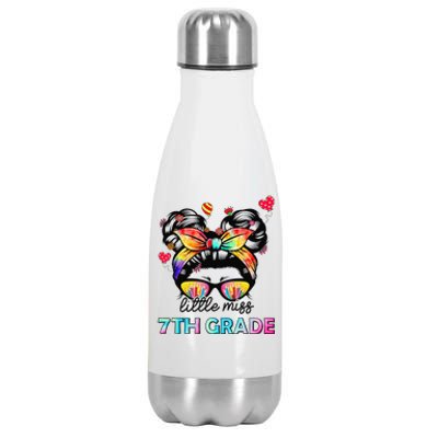 Little Miss Seventh Grade Back To School 7th Grade Girl Gift Stainless Steel Insulated Water Bottle