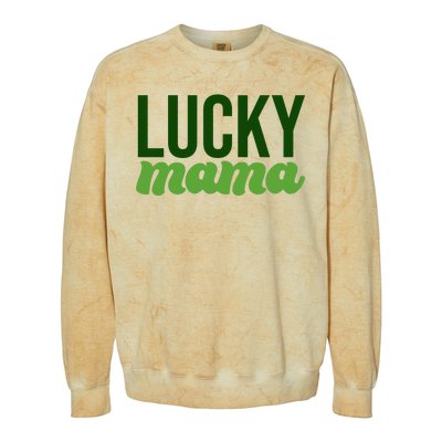 Lucky Mama St Patricks Day Colorblast Crewneck Sweatshirt