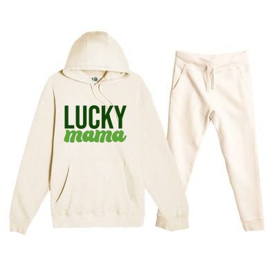 Lucky Mama St Patricks Day Premium Hooded Sweatsuit Set