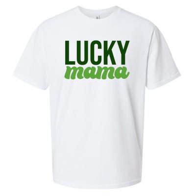 Lucky Mama St Patricks Day Sueded Cloud Jersey T-Shirt