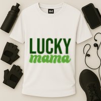 Lucky Mama St Patricks Day Cooling Performance Crew T-Shirt