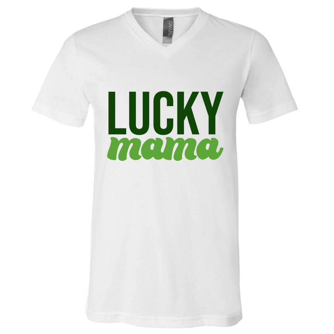 Lucky Mama St Patricks Day V-Neck T-Shirt