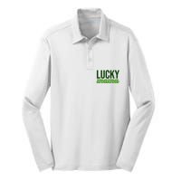 Lucky Mama St Patricks Day Silk Touch Performance Long Sleeve Polo