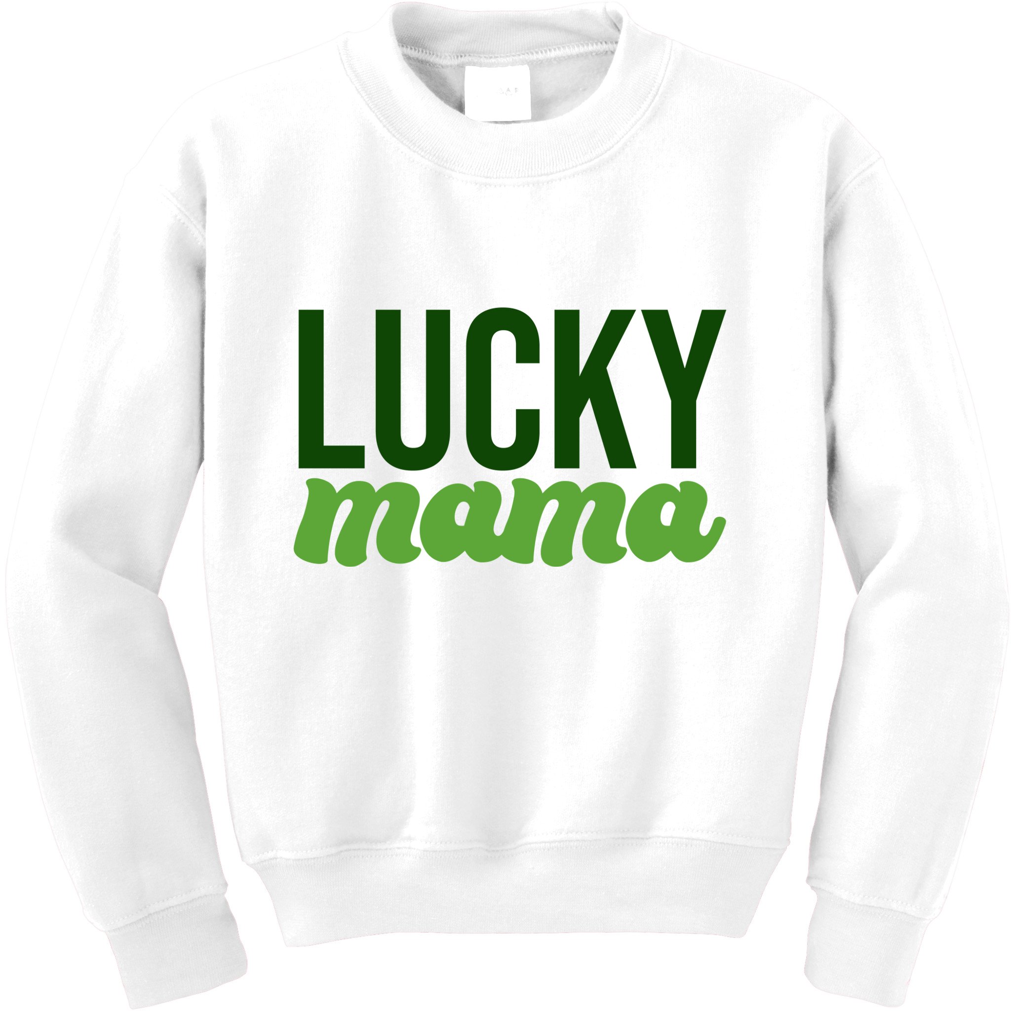 Lucky Mama St Patricks Day Kids Sweatshirt