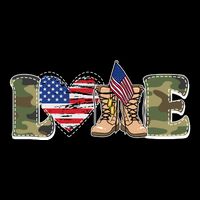 Love Military Support Your Troops And Arm Forces Backpack