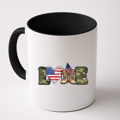 Love Military Support Your Troops And Arm Forces Mug