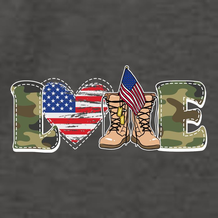 Love Military Support Your Troops And Arm Forces Vector Backpack