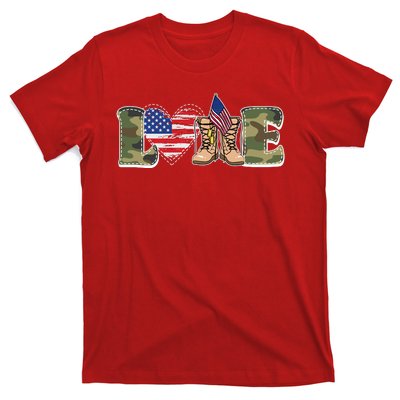 Love Military Support Your Troops And Arm Forces T-Shirt