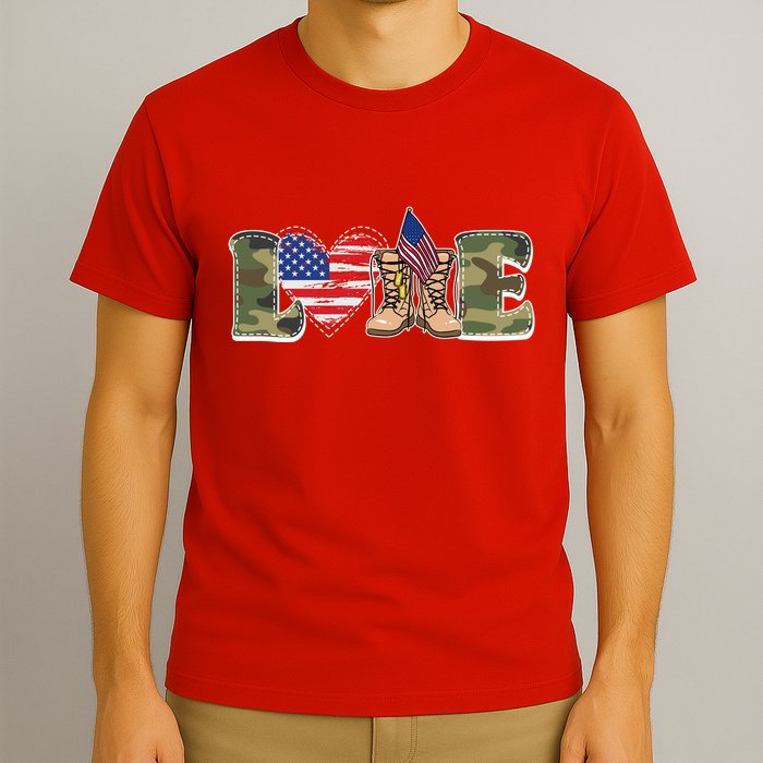 Love Military Support Your Troops And Arm Forces T-Shirt
