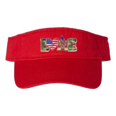 Love Military Support Your Troops And Arm Forces Visor