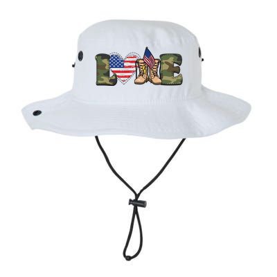 Love Military Support Your Troops And Arm Forces Legacy Cool Fit Booney Bucket Hat