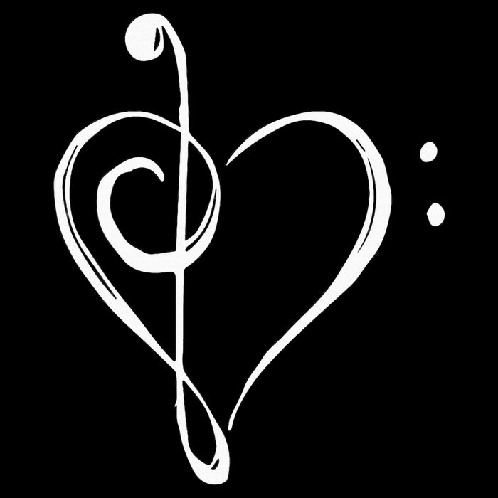 Love Music Treble And Bass Clef Heart Premium T-Shirt