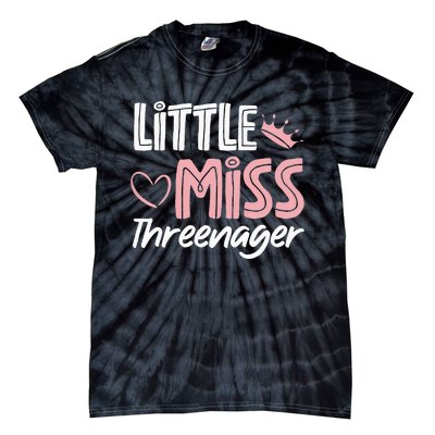 Little Miss Threenager Tie-Dye T-Shirt