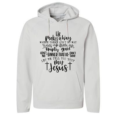 Let Me Tell You Bout My Jesus vintage Bible Christian Lovers Performance Fleece Hoodie