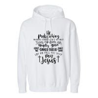 Let Me Tell You Bout My Jesus vintage Bible Christian Lovers Garment-Dyed Fleece Hoodie